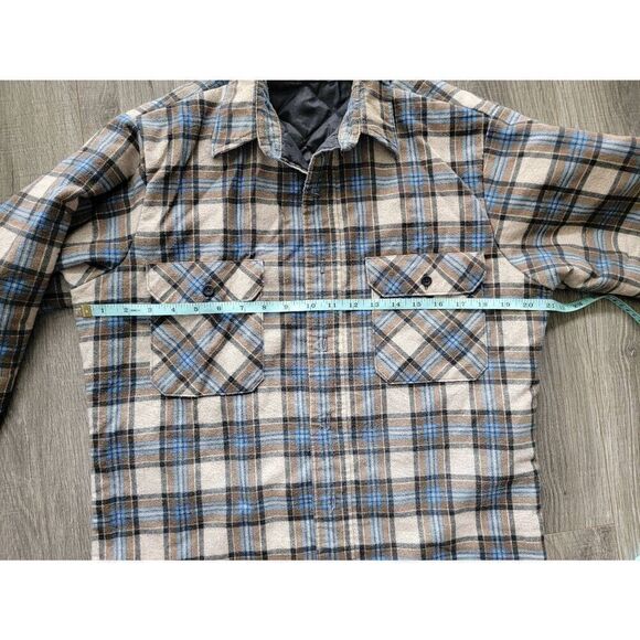 Fieldmaster Flannel Shacket, Mens M,  Plaid Button Up, USA Made, EUC - Picture 5 of 8